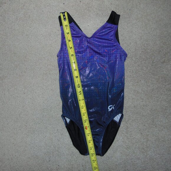 GK Shiny Purple Black Ombre Leotard CM - Picture 6 of 7